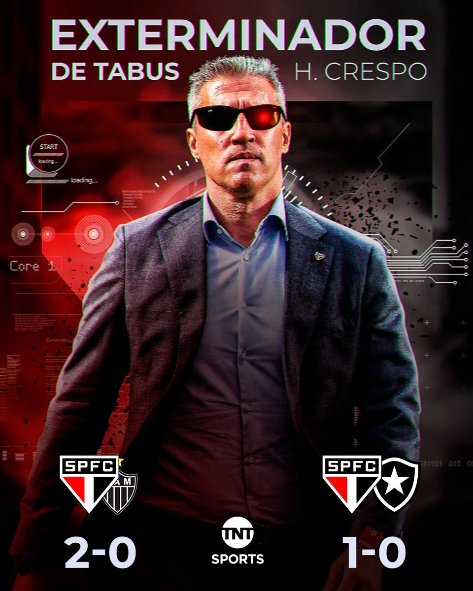TNTSportsBR's tweet photo. TABU? JÁ ERA! ❌ O São Paulo não vencia o Botafogo desde 2020... A parada é que Hernán Crespo TEM UM PLANO! 🇦🇷🇾🇪 #BrasileirãoBetano #FutebolBrasileiro https://t.co/CJ1ZCvsxr5