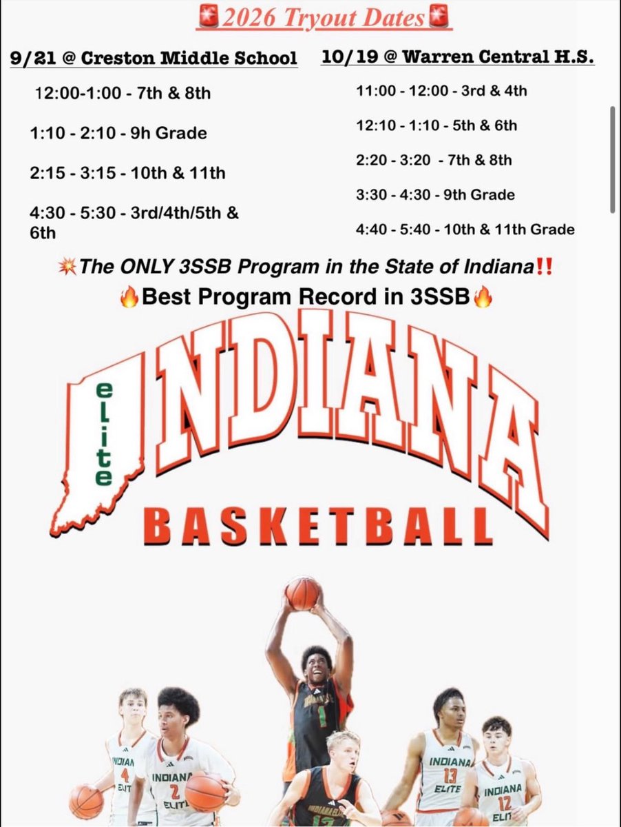 One of our important partners in southern Indiana hoops <a href="/IndianaEliteIE/">Indiana Elite Basketball</a> will be hosting tryouts soon. If you are interested…here are the dates.