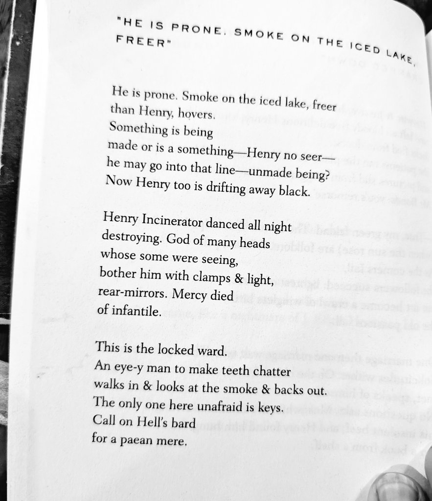 ...Henry, hovers. 
Something is being
made or is a something--Henry no seer--
he may go into that live--unmade being?

Berryman