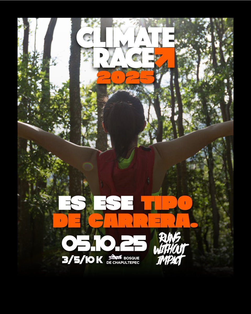 asdeporte (@asdeporte) on Twitter photo 🌎 El planeta no necesita más quejas, necesita más pasos que ayuden. En Climate Race 2025 cambiamos excusas por decisiones.
📅 5 de octubre
📍 Bosque de Chapultepec
🏃♂️ Distancias: 3K, 5K y 10K
Da el paso que importa 👉 hubs.ly/Q03J7spW0
#CorreClimateRaceMX 🌎 El planeta no necesita más quejas, necesita más pasos que ayuden. En Climate Race 2025 cambiamos excusas por decisiones.
📅 5 de octubre
📍 Bosque de Chapultepec
🏃♂️ Distancias: 3K, 5K y 10K
Da el paso que importa 👉 hubs.ly/Q03J7spW0
#CorreClimateRaceMX