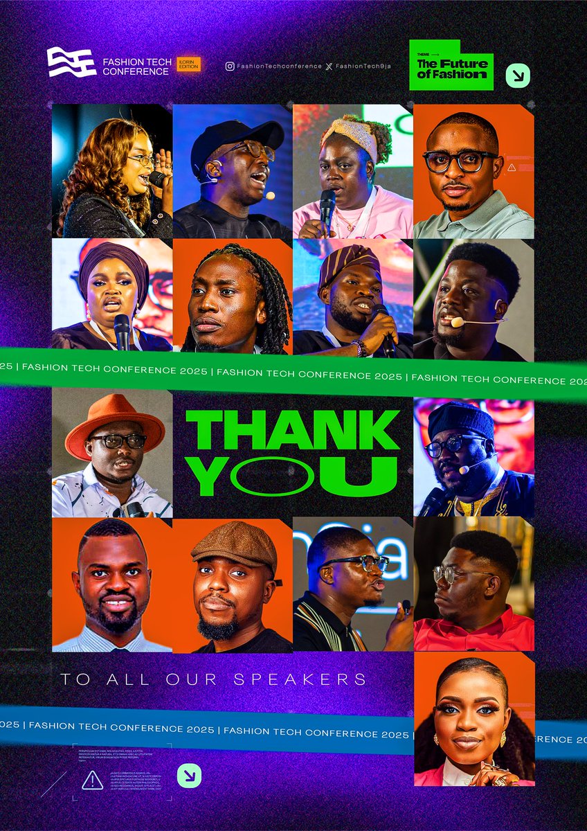 Fashiontech9ja's tweet photo. 🎤 A Standing Ovation for Our Speakers! 🙌🏾

We are truly grateful for your time, your brilliance, and your commitment to this movement.

Here’s to more innovation, collaboration, and impact ahead.

#fashiontechconference 
#fashionmeetstech 
#fashionxtech 
#fashion
#alatyourdreams https://t.co/3pQNEDkHZG