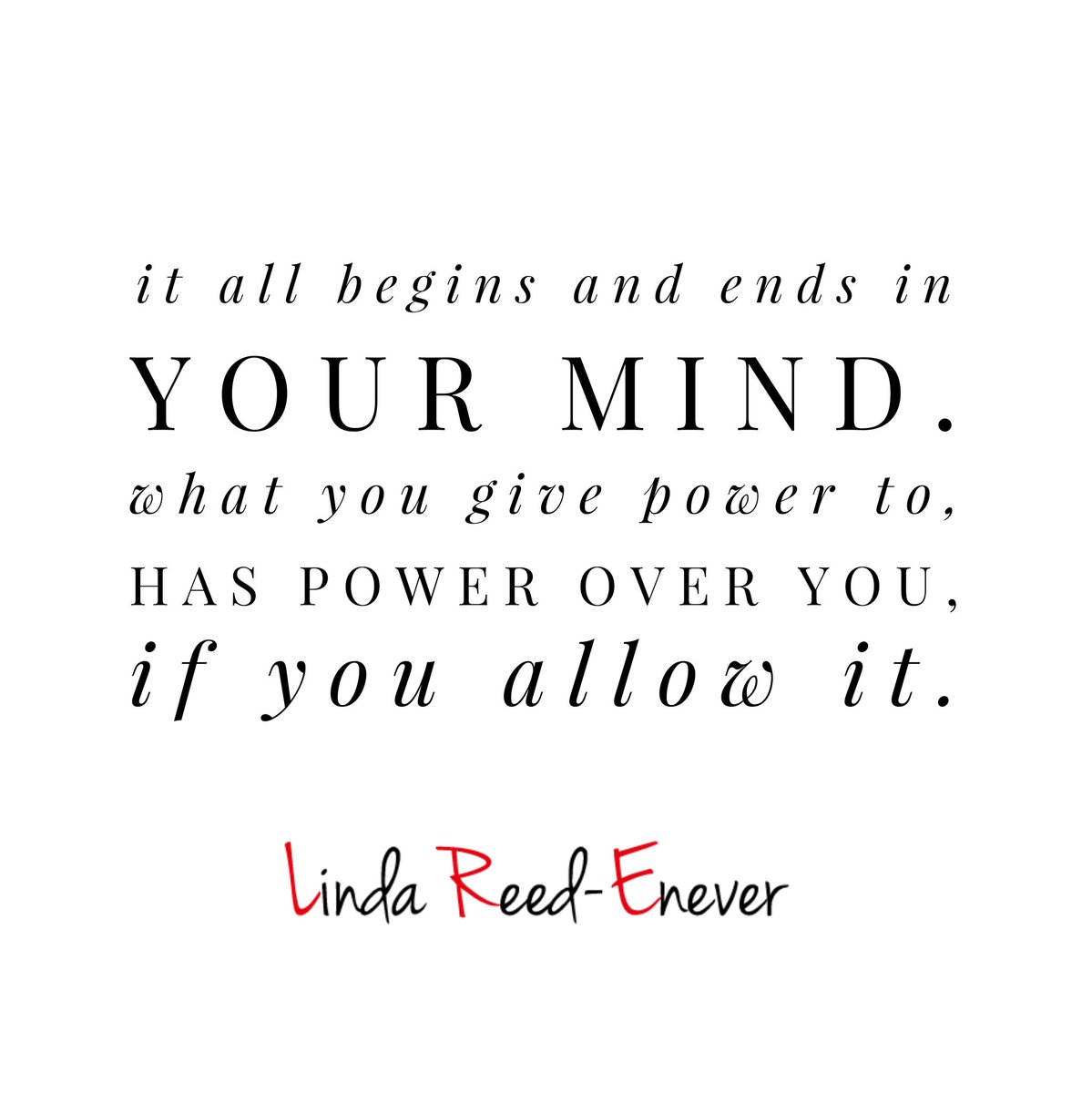 LindaReedEnever's tweet photo. Power is given. Allowing something to occupy the valuable space in your head can be controlled by you.

#businesswithme #marketingcoach #business https://t.co/6LiYxqztCU
