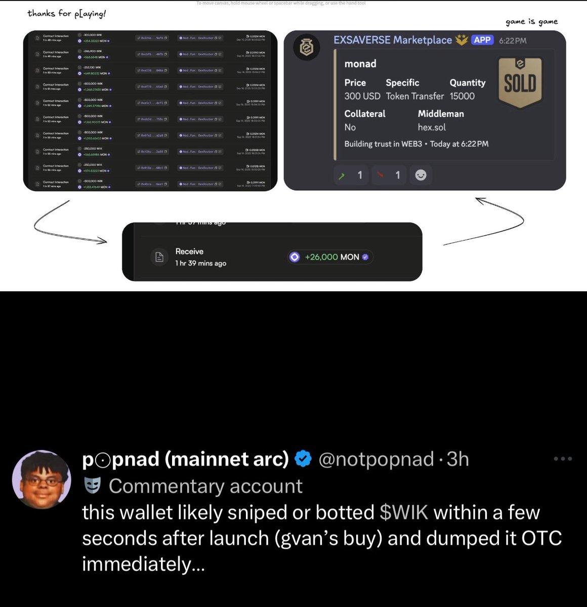 Sameer__7142's tweet photo. nothing makes you look poorer than snipping monad testnet memecoins to sell OTC for $300

just put the fries in the bag bro
@monad @aedan_xyz https://t.co/DKuWs02Xce