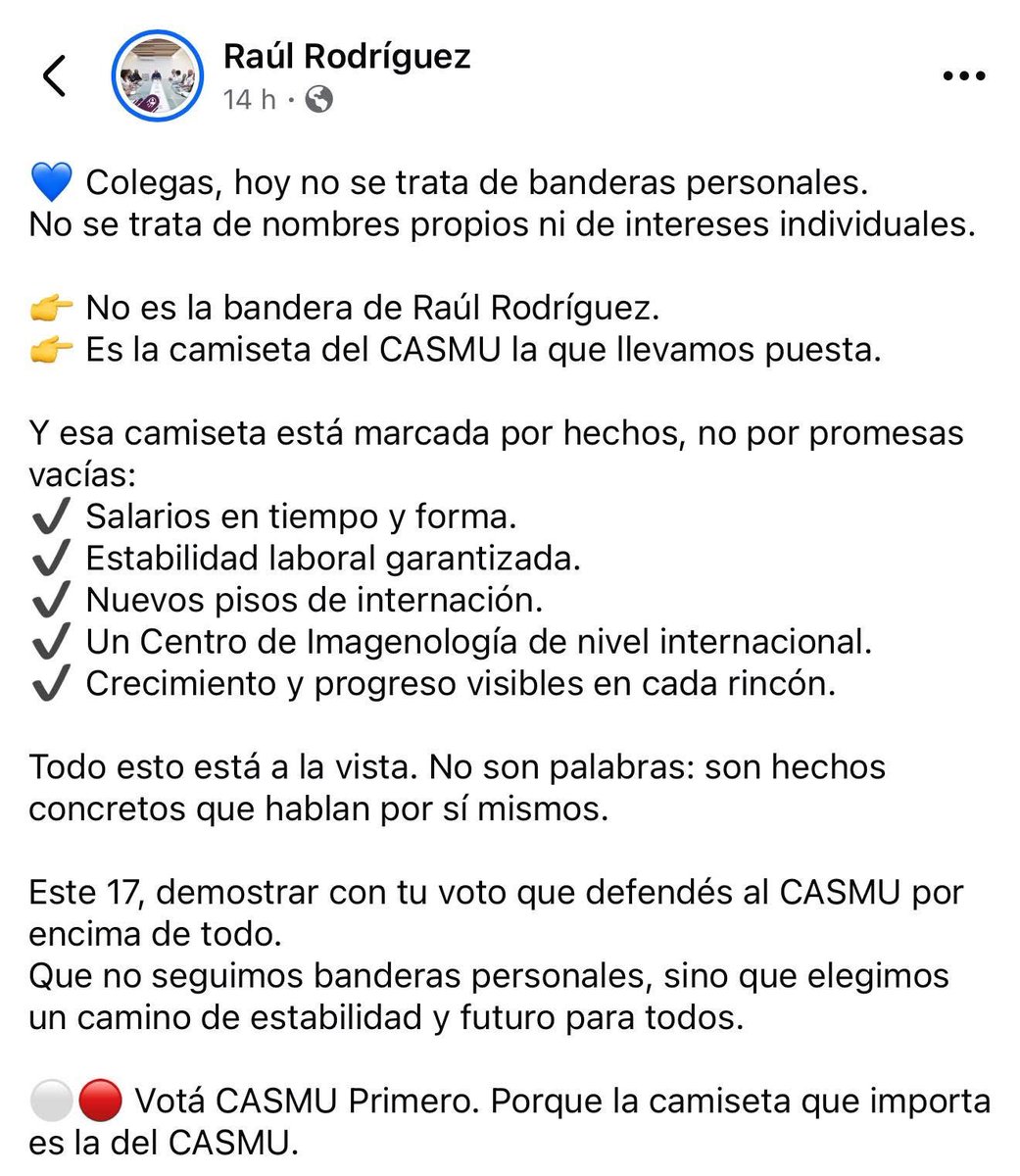 💙❤️ El mensaje de nuestro candidato <a href="/RaulGermanRodri/">Raul German Rodrigue</a>. 

👉 Votá con convicción, votá por el crecimiento.

🗳️ Listas: 1935, 11935 y 111935.