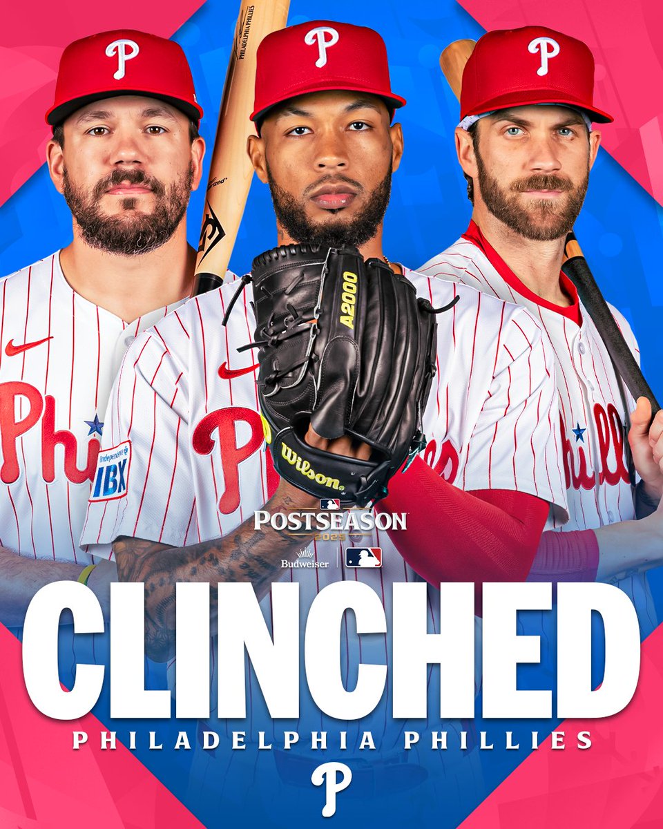 MLBNetwork's tweet image. The @Phillies are heading back to the Postseason! ✅
