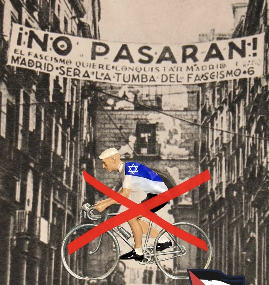 NO PASARON‼️
El comienzo de un alud que despertará millones de conciencias en el mundo para frenar el nazismo del siglo XXI: el sionismo.
Animamos a que rompáis en cada rincón todo tipo de relaciones en las campañas de boicot deportivo, cultural e institucional contra Israel #BDS
