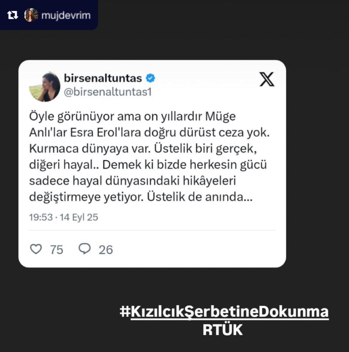Fans de Latinoamérica unámonos usando el HT.
No permitamos la cancelación de nuestra serie favorita.

#KızılcıkŞerbetiDokunma