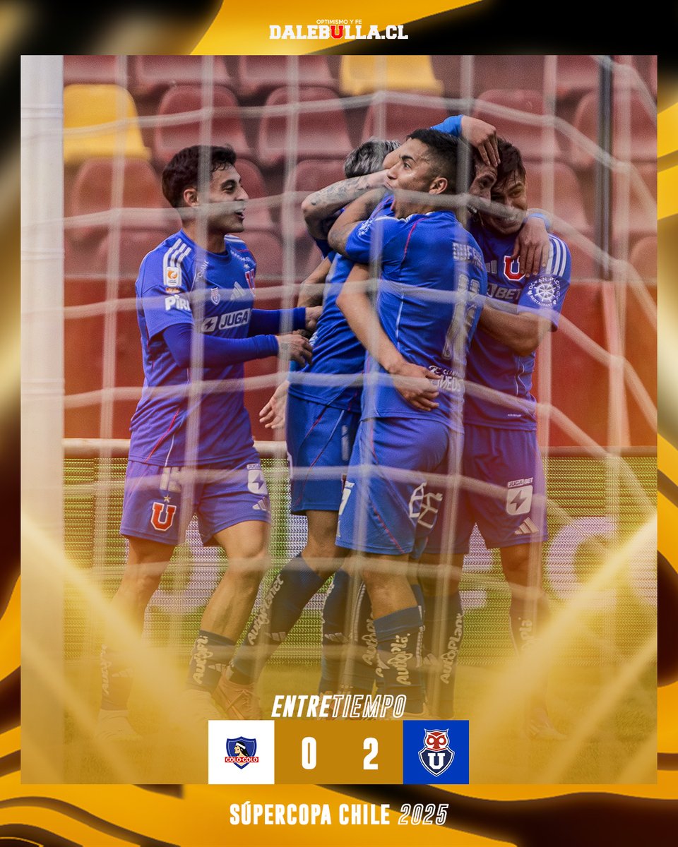 dalebulla_cl's tweet photo. 𝗙𝗜𝗡𝗔𝗟 𝗗𝗘𝗟 𝗣𝗥𝗜𝗠𝗘𝗥 𝗧𝗜𝗘𝗠𝗣𝗢 🦉

La U derrota por dos goles a cero a CC en el Santa Laura, durante los primeros 45 minutos.

Anotó Matías Sepúlveda y Nicolás Guerra para la U.

#dalebulla #udechile https://t.co/vvmSeEGWex
