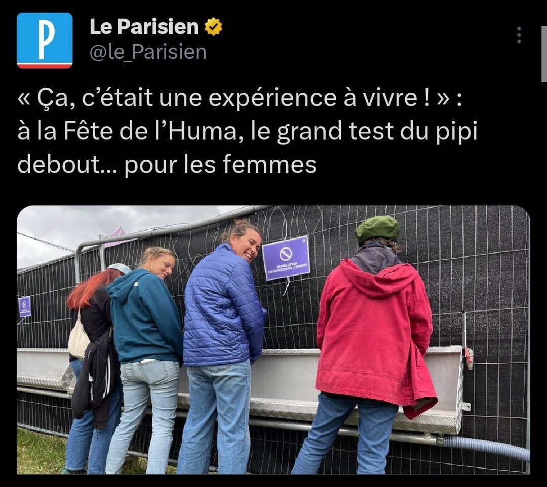 🚨🇫🇷 FLASH - Les pue-la-pisse entretiennent leur réputation à la Fête de l’Huma.