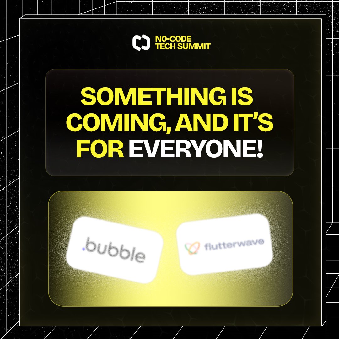nocodesummit's tweet image. This is about building, learning, and launching differently. On your own terms!
Watch this space!
#MobileAppBuilders #NoCodeTechSummit #NoCodeDevelopers #Creators #NextGenBuilders