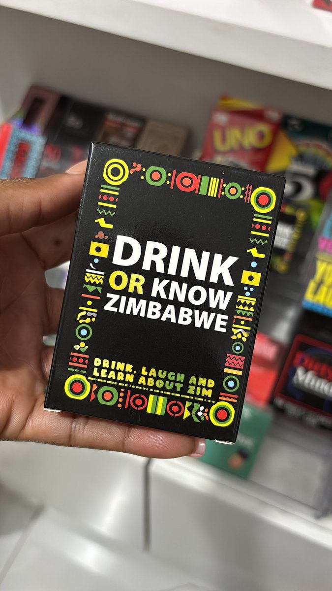 Zimbabwean themed games available from 
Zimseconds $30
Who am i $25
Drink or know Zimbabwe $25 ( $40 for both versions) 
0772573729  // 0715471652 // 0716852097
