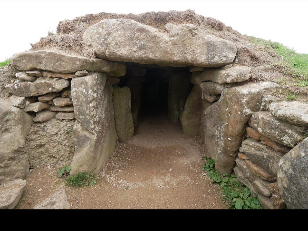 West Kennet long barrow today. The burial chamber was initially full of pagans performing a ritual with music from a stone age iPhone and striking a stone age cylindrical steel bell. Quite small inside. Silbury hill smaller than some of the coal tips round Coalville.