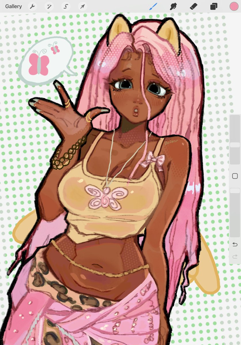 zzzen_arts's tweet photo. 🦋🩷 #Fluttershy #digitalart https://t.co/Lpy1IT4oss