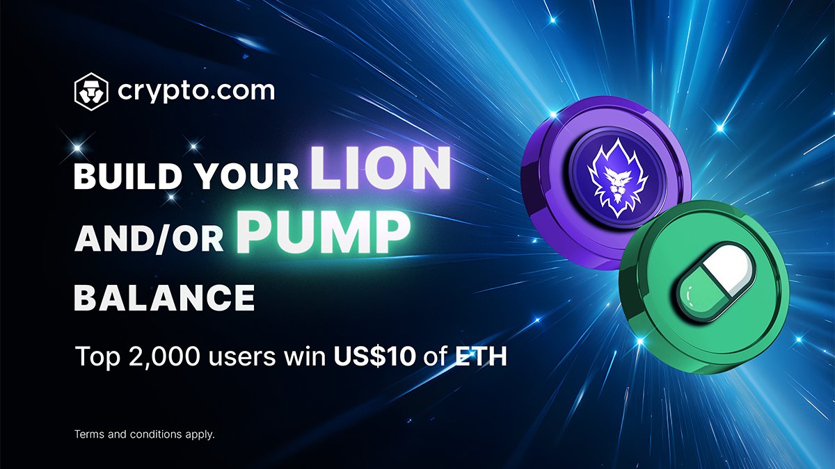 The LION and PUMP App Campaign ends soon ⏳ You can buy/deposit US$50+ of  $LION and/or $PUMP during the campaign for a chance to win US$10 in $ETH 🪙  Only the top