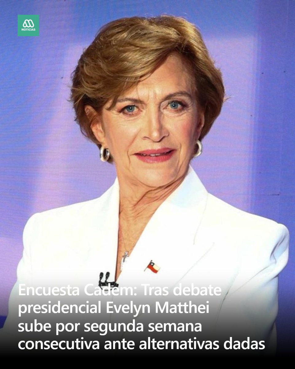 Conoce los principales resultados de una nueva edición de la Encuesta Cadem, correspondiente al domingo 14 de septiembre. Evelyn Matthei sube por segunda semana consecutiva tras el debate presidencial.