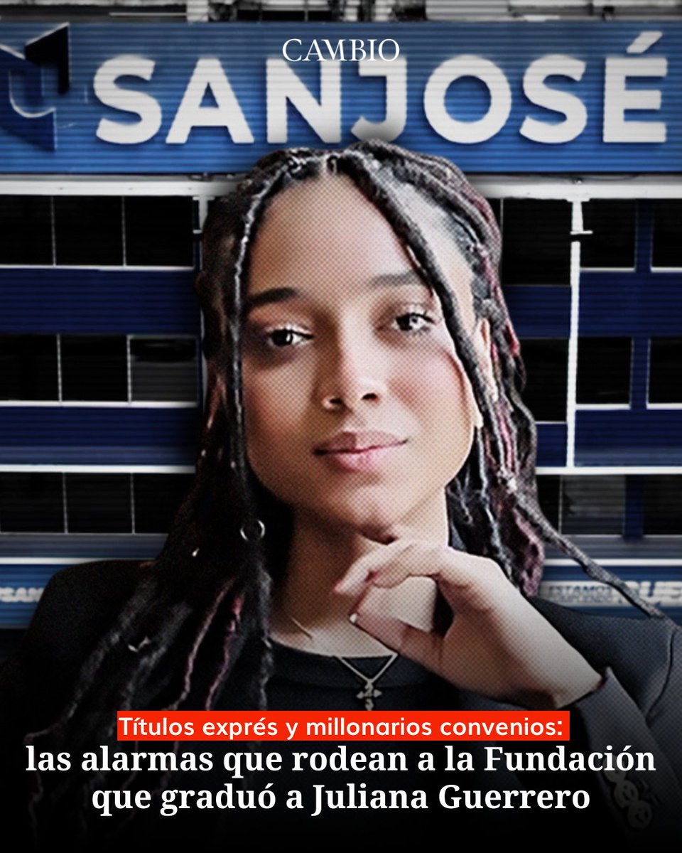 estoescambio's tweet image. CAMBIO investigó a la Fundación de Educación Superior San José, la institución que otorgó un título de contadora pública a Juliana Guerrero. Otros contratistas cercanos al Gobierno también obtuvieron títulos de forma extraña  por parte de esta entidad. 👇

cambiocolombia.com/poder/articulo…