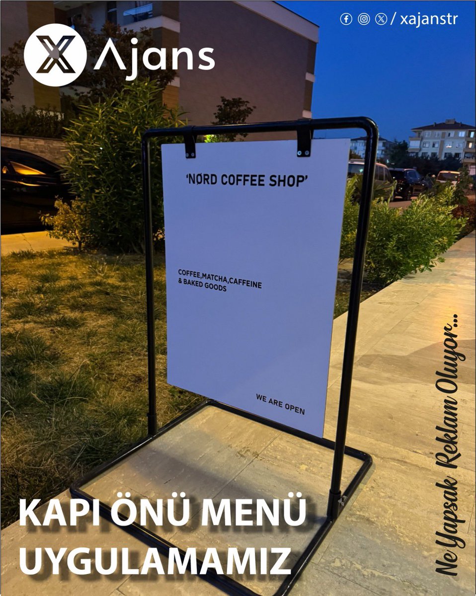 Xajanstr's tweet photo. 🎬KAPI ÖNÜ AYAKLI MENÜ 

☑️ İşletme Önlerine Dış Mekan Menü İçin Ayaklı Pano Uygulamamız…

#tabela #reklam #grafic #kutuharf #metalikharfler 
#yalova #ciftlikkoy #coffe #cafe #ışıklıharf #folyobaskı #folyobaskıuygulama https://t.co/h5Pjz8uOh1