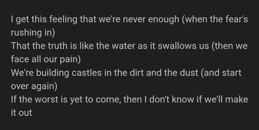 Watching that Eminem docufilm on paramount+ and how is music helped him and his fans. 
Music is always my therapy, and I still cant listen to <a href="/whileshesleeps/">WHILE SHE SLEEPS</a> - nervous, without shedding a tear, but equally it lifts me up 💚