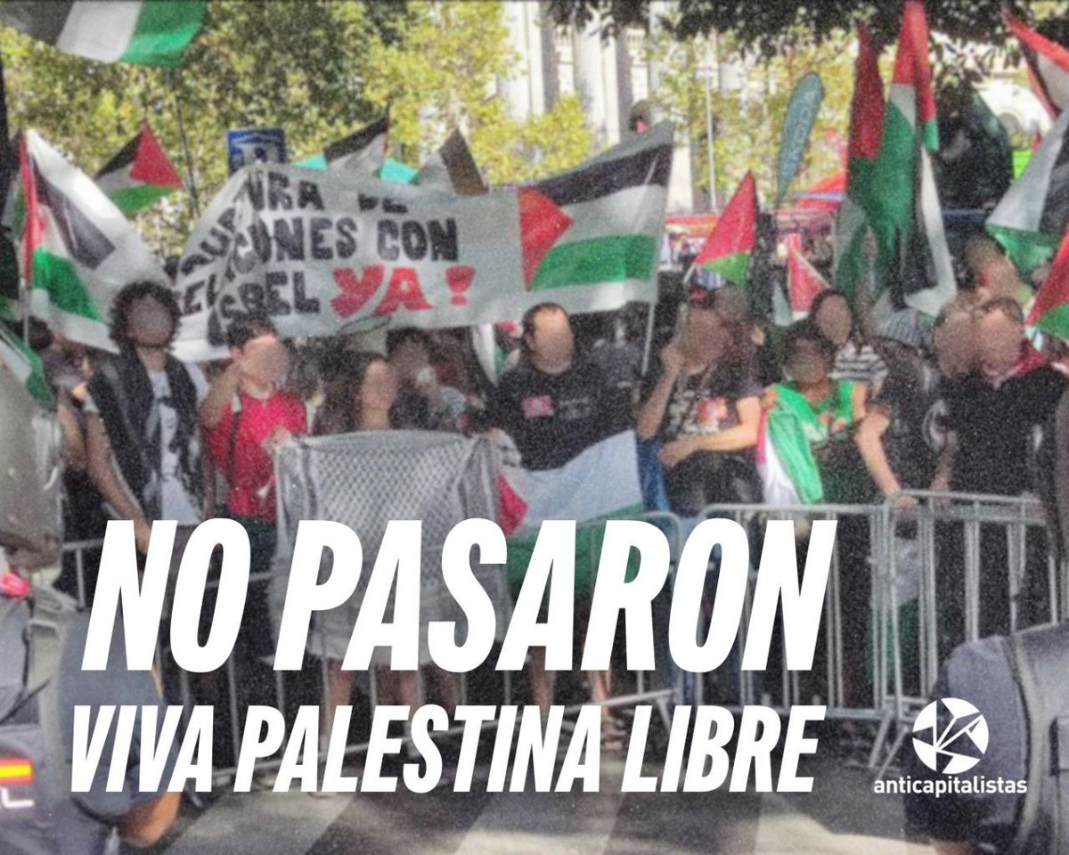 Hoy ha sido una las mayores manifestaciones y demostraciones de fuerza militante en Madrid de los últimos 10 años. Decenas de miles de personas distribuidas en muchos kilómetros hemos parado La Vuelta por su complicidad con el equipo Israel. Grande el pueblo de izquierdas! 🇵🇸🇵🇸🇵🇸