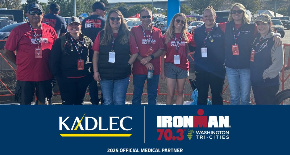 One week until race day! 

From mile 1 to 70.3, Kadlec will be available for all your medical needs. 

We will be cheering you on every step (or pedal, or stroke) of the way!