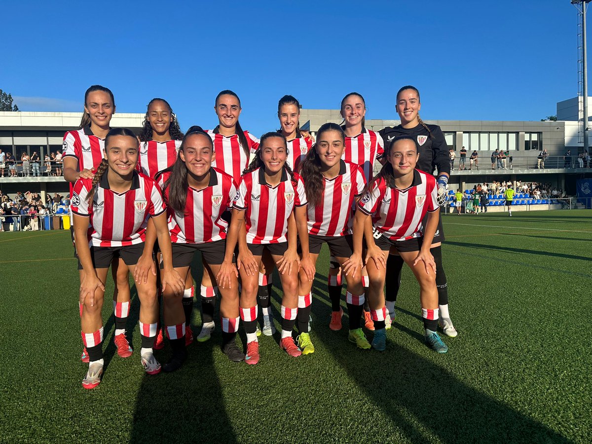 AthleticClubFem's tweet photo. CANTERA I HARROBIA

👏 Victoria del filial en el derbi disputado hoy en Zubieta.

Gure bigarren taldeak garaipena erdietsi du Segunda Feederacion mailako bigarren jardunaldian.

@RealSociedadFEM B 1⃣-2⃣ #AthleticClubFem B
⚽️ Daniela, Ainhize

#AthleticLezama 🦁 https://t.co/qqC6IoxFuZ