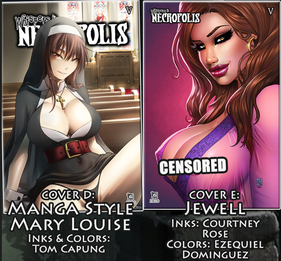 Codex_Ent's tweet photo. Whispers In Necropolis 5. Going live in a couple weeks. #Kickstarter

https://t.co/ciYzEZYxLU

#GothicHorror #EroticFantasy #SeductiveHorror #HorrorArt #NSFWhorror https://t.co/4wrhDk5b1f