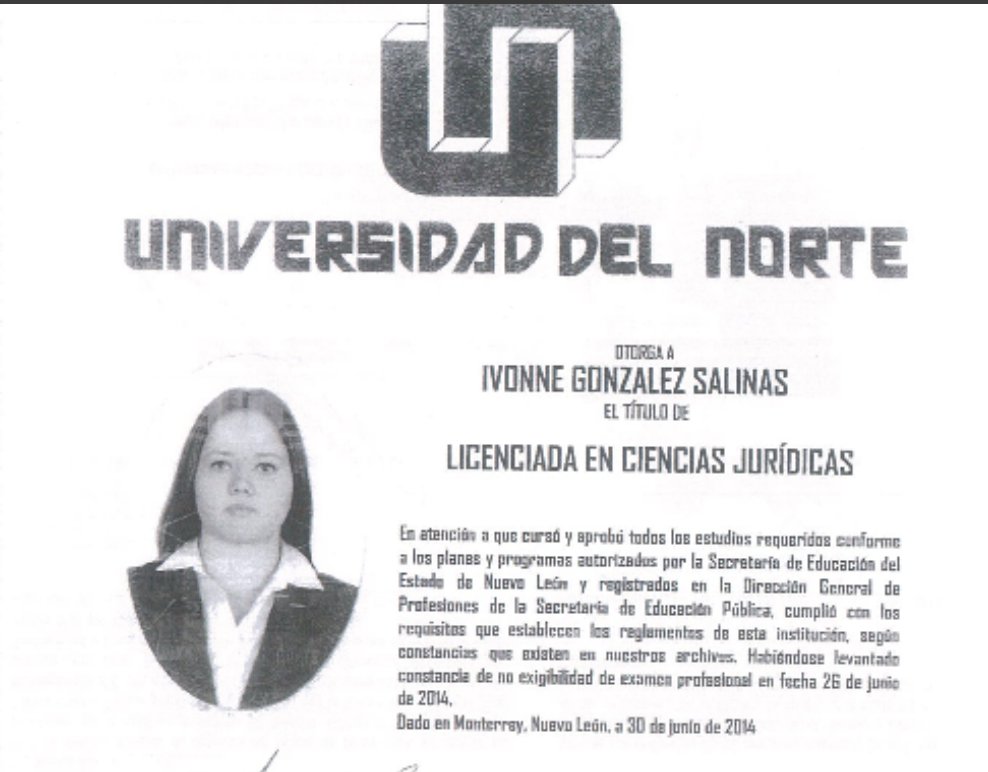 Ivonne Gónzalez Salinas, otra de las "juezas" de Tamaulipas que renunciaron después de sólo 4 días en el cargo, egresada de la universidad del Norte, ex asesora jurídica de la AST, no tenía experiencia en juzgados pero así había "ganado" la elección.