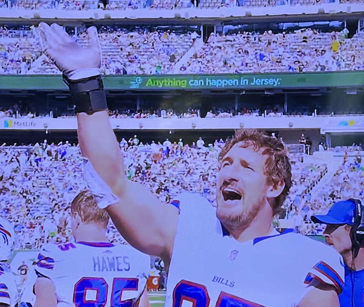 Guys having the time of his life