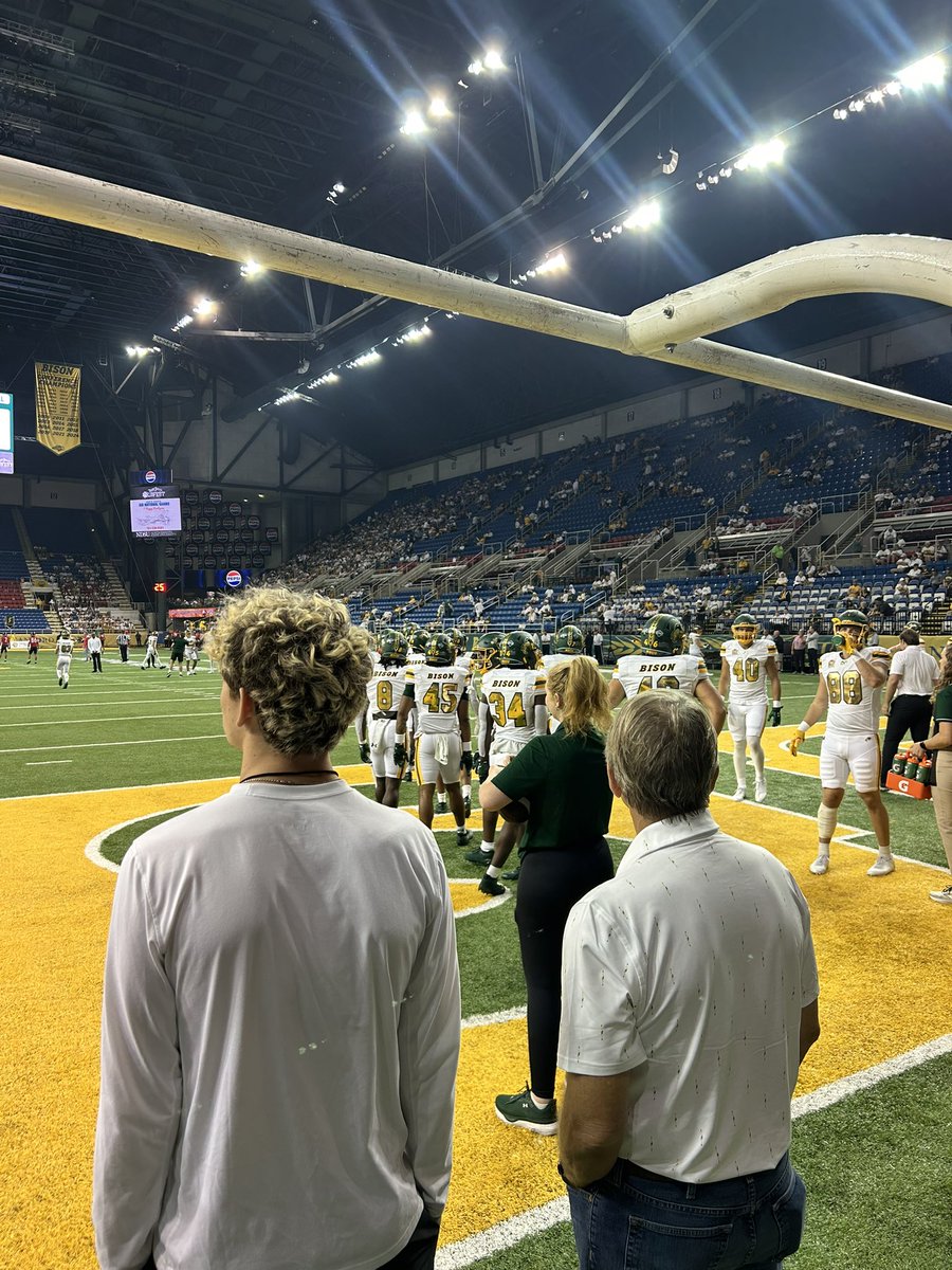 CLA_28WWH's tweet photo. Thank you @NDSUfootball coaches for the game day invite, I had an amazing time. Great home opener win! 
@MisterLilly 
@CooperMattern 
@CoachDKlieman 
@FBCoachLarson https://t.co/fvkOMHYqEO