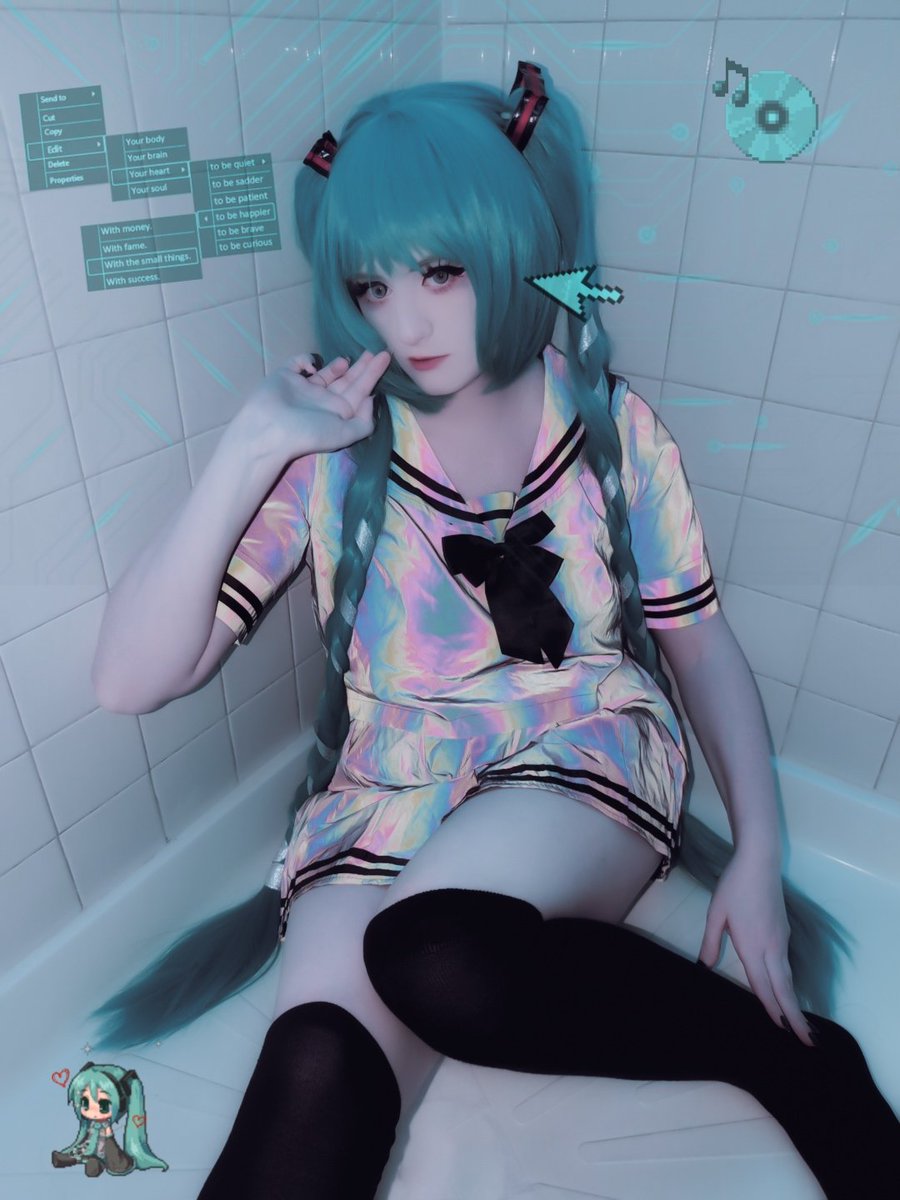 🎶𝐼'𝑣𝑒 𝑔𝑜𝑡 𝑎 𝑠𝑜𝑛𝑔 𝑡ℎ𝑎𝑡 𝑛𝑜𝑏𝑜𝑑𝑦 𝑘𝑛𝑜𝑤𝑠🎶
↻ ◁ || ▷ ↺
Photographer <a href="/Deepseamenageri/">Deepseamenagerie</a>
Edits by me
♫⋆｡♪ ₊˚♬ ﾟ♫⋆｡♪ ₊˚♬ ﾟ♫⋆｡♪ ₊˚♬ ﾟ♫⋆｡♪ ₊˚♬ 
#hatsunemiku #mikuhatsunevocaloid
#mikuhatsunecosplay #vocaloid #vocaloidcosplay