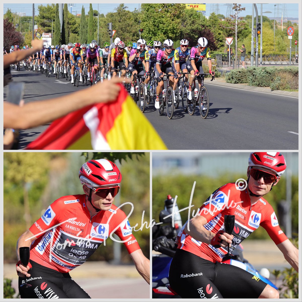Jonas Vingegaard celebrando la victoria de <a href="/lavuelta/">La Vuelta</a> Ciclista a España a su paso por @sansecomubica San Sebastián de los Reyes. 

Todo el mundo tiene derecho a manifestarse pero siempre respetando a los demás.

<a href="/elpais_deportes/">EL PAÍS Deportes</a> <a href="/marca/">MARCA</a> <a href="/diarioas/">Diario AS</a> <a href="/elchiringuitotv/">El Chiringuito TV</a> <a href="/elmundoes/">EL MUNDO</a>