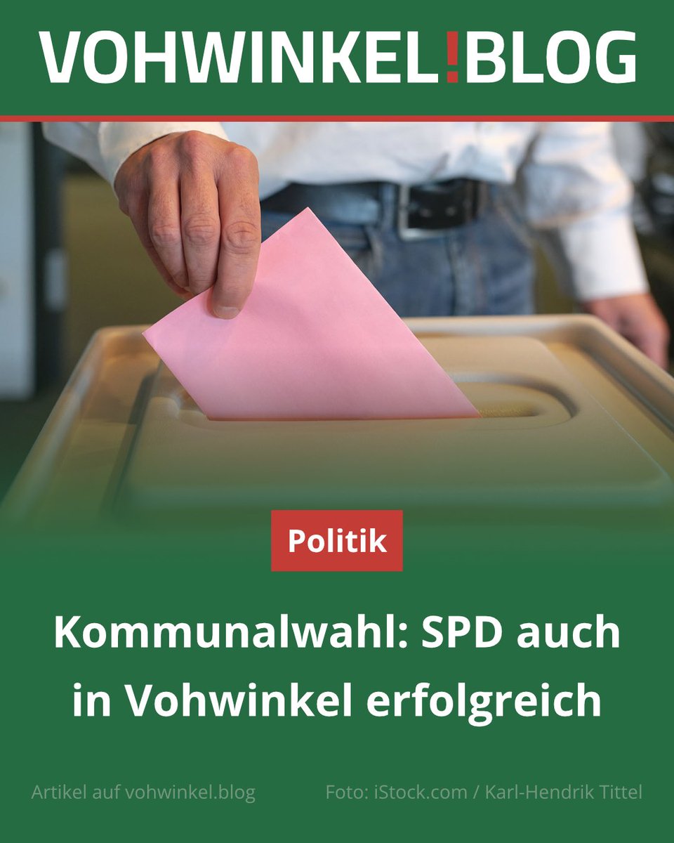 Auf Landesebene hatte die CDU bei der Kommunalwahl die Nase vorn, in Wuppertal und in Vohwinkel allerdings wieder die SPD...

Zum Artikel geht es hier:
wupper.link/aaz25

#Wuppertal #Vohwinkel #Politik #Kommunalwahl #Bezirksvertretung #Stadtrat #Oberbürgermeister