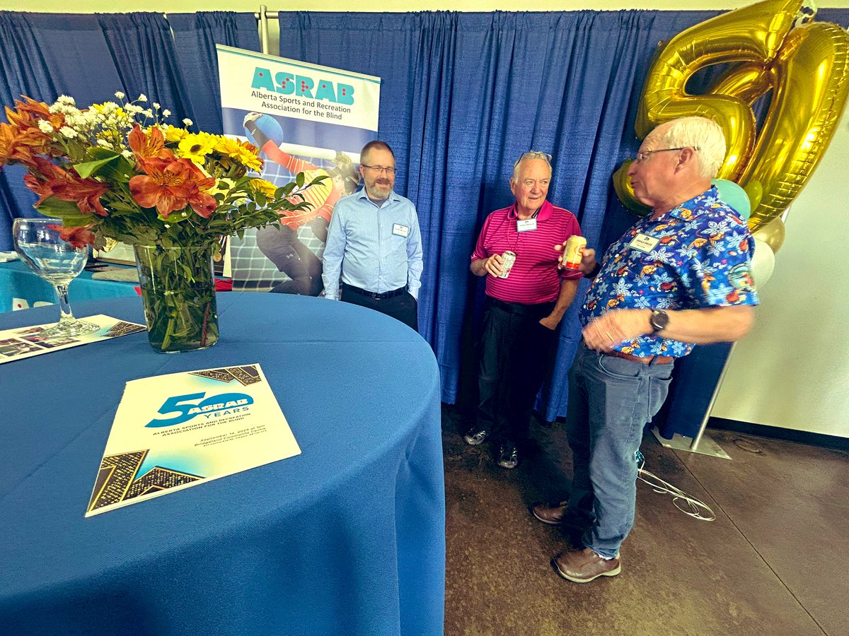 JimCLKrysko's tweet photo. Celebrating the 50th Anniversary for the Alberta Sports &amp; Recreation Association for the Blind.  An incredible resource for Blind sports in Alberta.  Well done! https://t.co/1NwkZglPmY