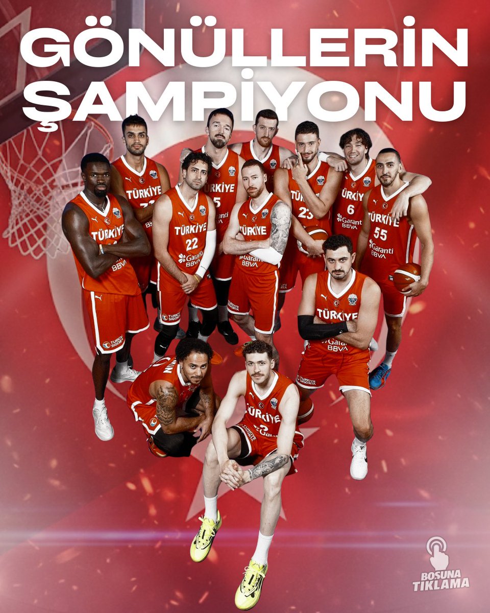 GÖNLÜMÜZÜN ŞAMPİYONU 🇹🇷

A Milli Basketbol Takımımız, Avrupa ikincisi oldu. Her şey için teşekkürler!
