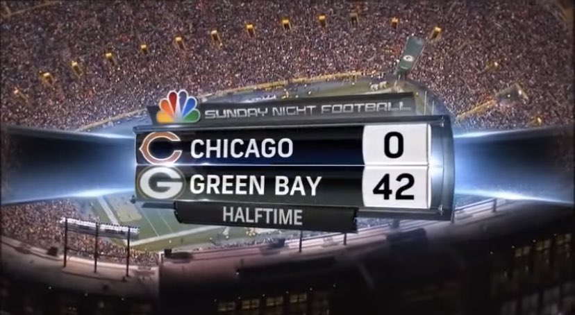 Pretty sure this game was the last time the Bears gave up 50 points