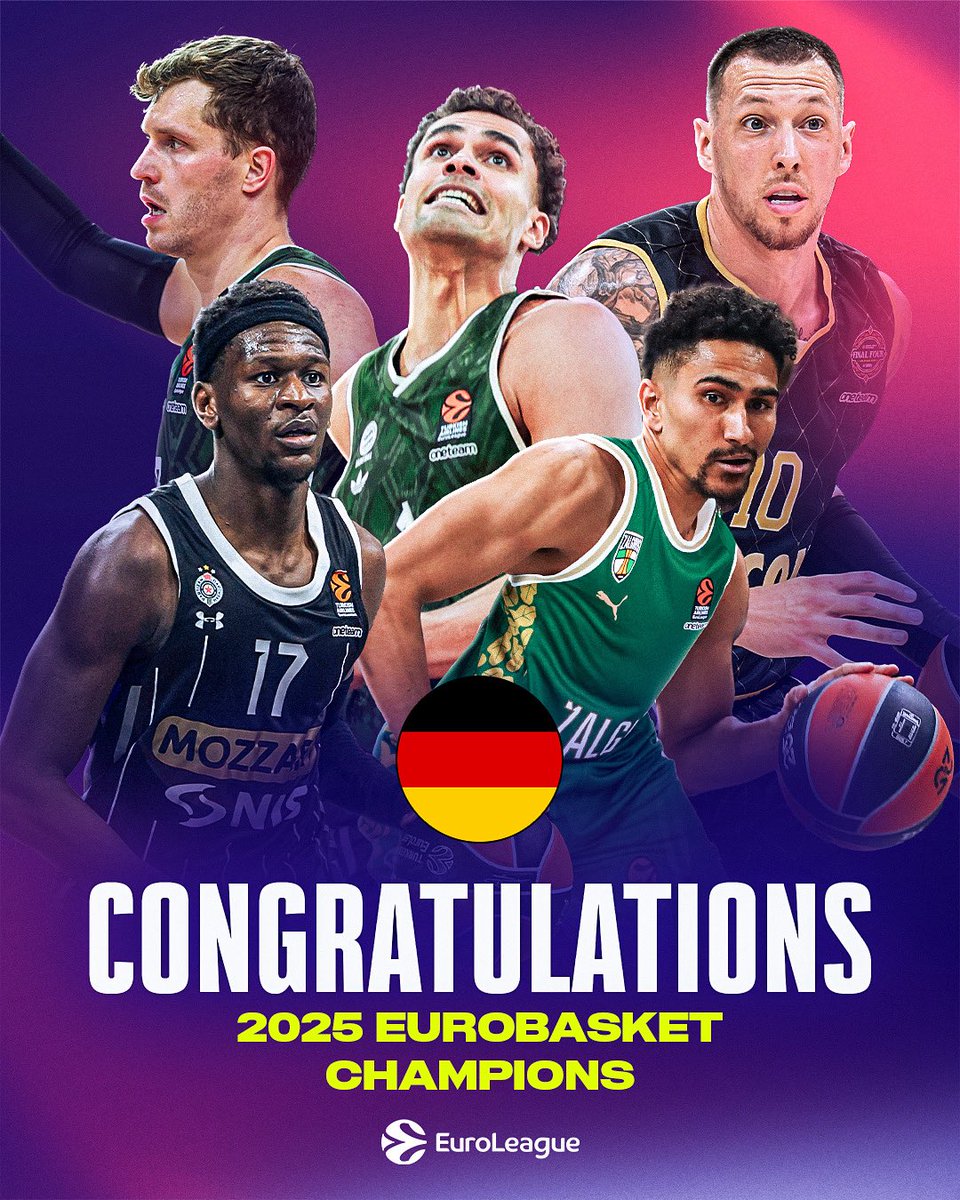 The <a href="/EuroBasket/">FIBA EuroBasket</a> Champions 2025, <a href="/DBB_Basketball/">Dt. Basketball Bund</a> 🏆 

An outstanding effort from 🇩🇪