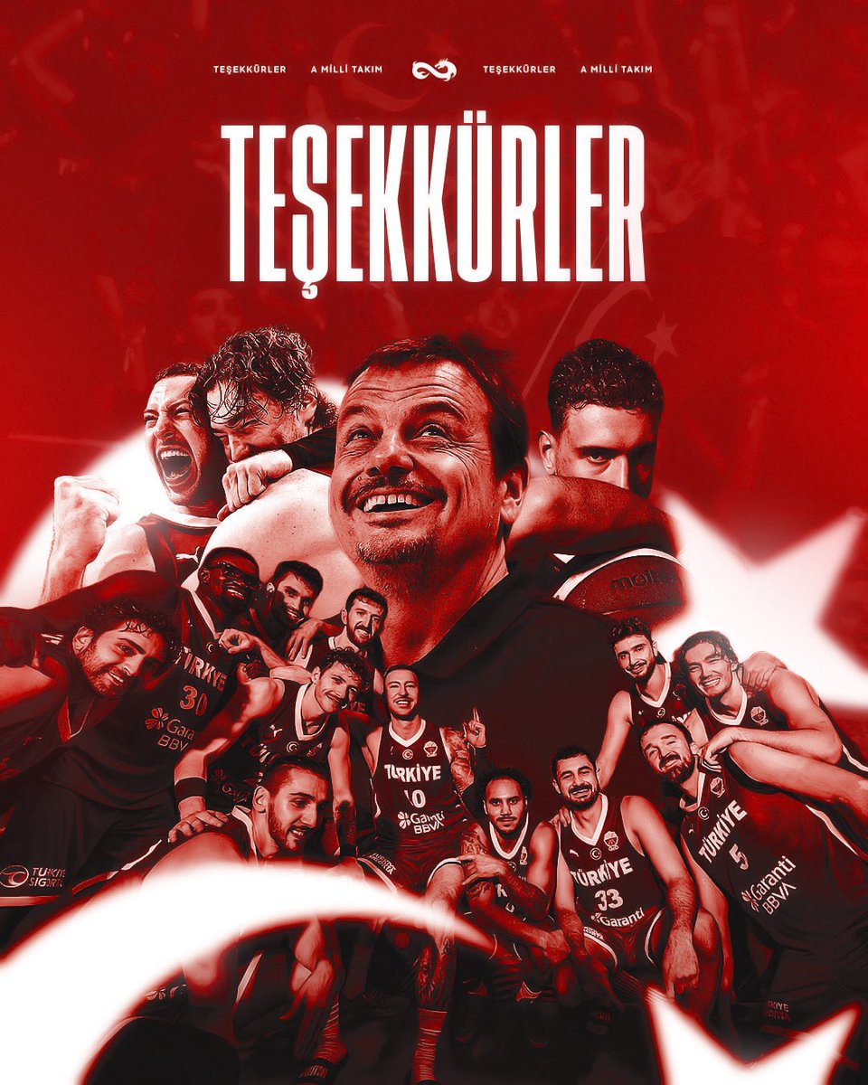 eternalfiregg's tweet image. Sonuna kadar savaştınız, hepimize büyük gurur yaşattınız!
EuroBasket 2025’i 2. sırada tamamlayan A Milli Erkek Basketbol Takımımızı yürekten kutluyoruz. 🇹🇷❤️