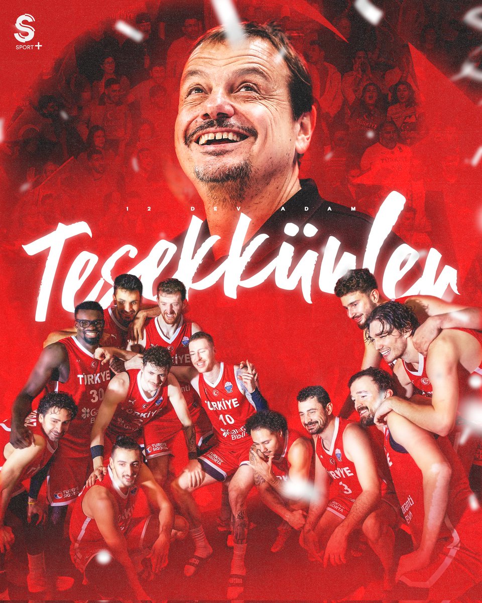 SİZİNLE GURUR DUYUYORUZ 12 DEV ADAM! 🇹🇷

A Milli Takımımız, EuroBasket Finali'nde Almanya'ya 88-83 mağlup olarak tarihimizdeki üçüncü gümüş madalyayı kazandı. 🥈