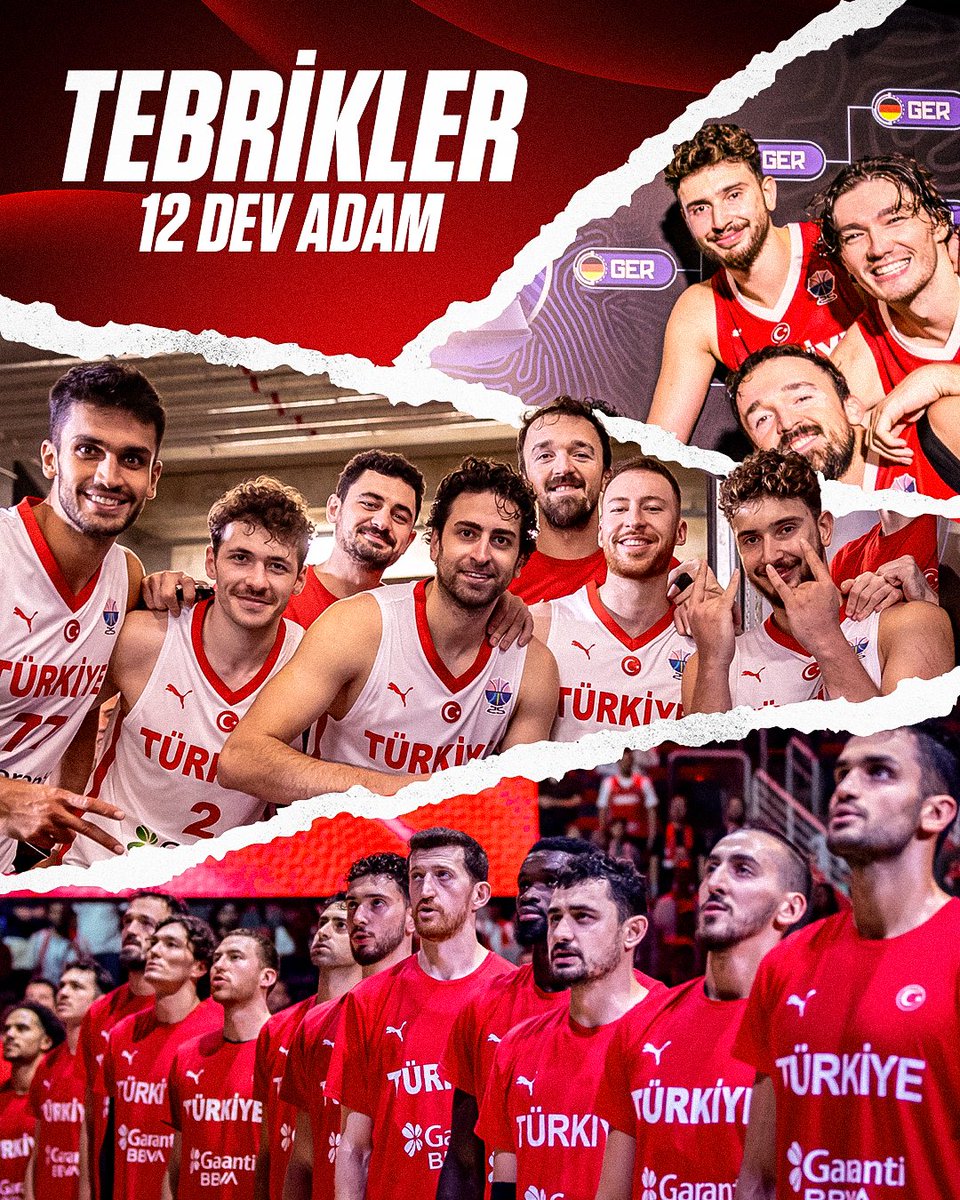 sangalgg's tweet image. Tebrikler 12 dev adam! 🇹🇷

Sonu kupayla bitmese de, Türkiye Milli Basketbol takımımızı finale kadar verdikleri tüm bu güzel mücadeleden dolayı tebrik ederiz!