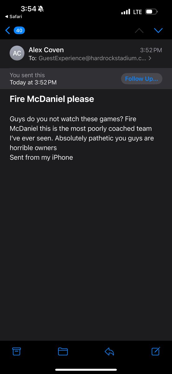 Wonder if the <a href="/MiamiDolphins/">Miami Dolphins</a> will respond