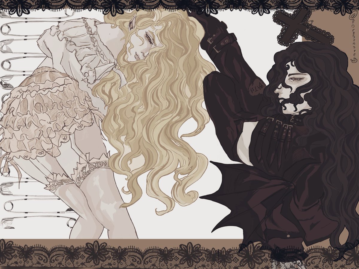 forgornorem's tweet photo. ꧁Leather and  Lace꧂-pt.1 

#Alucard #Castlevania #VampireHunterD https://t.co/HZlfwOzGTI