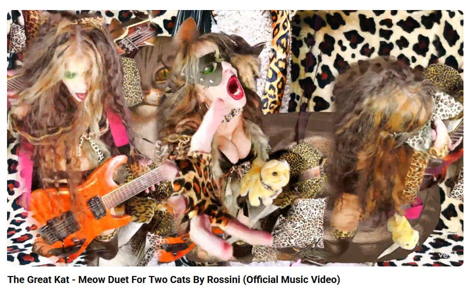 greatkatviolin's tweet image. MEOW! “Meow Duet For Two Cats By Rossini” New Music Video by The Great Kitty Kat Guitar Shredder on YouTube! PURR-FECT Fun!
NEW VIDEO on YOUTUBE: 
youtube.com/watch?v=XcYA-g…
SINGLE on SPOTIFY open.spotify.com/album/3G2fNbda…

#MEOW #PURR #KITTYKAT #METAL #KITTENS #CATS