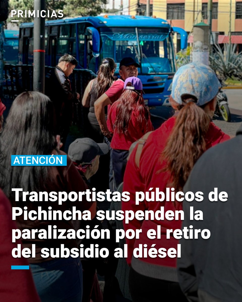 #ATENCIÓN | Carlos Brunis, presidente de la Federación de Transporte Terrestre de Pichincha, anunció que el servicio de transporte en esta provincia ya no se suspenderá. prim.ec/McZr50WWuIZ