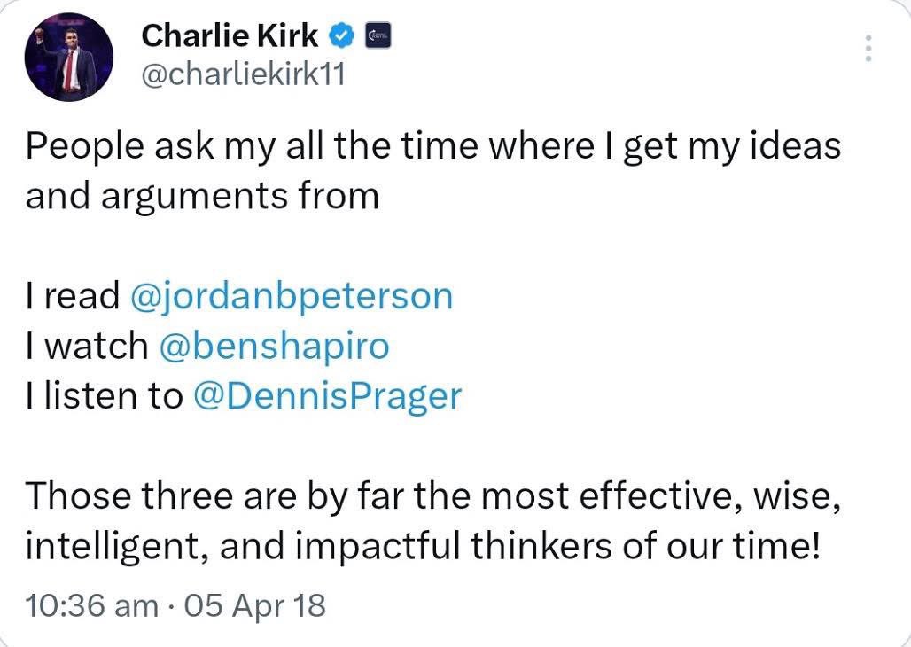 A reminder from Charlie: