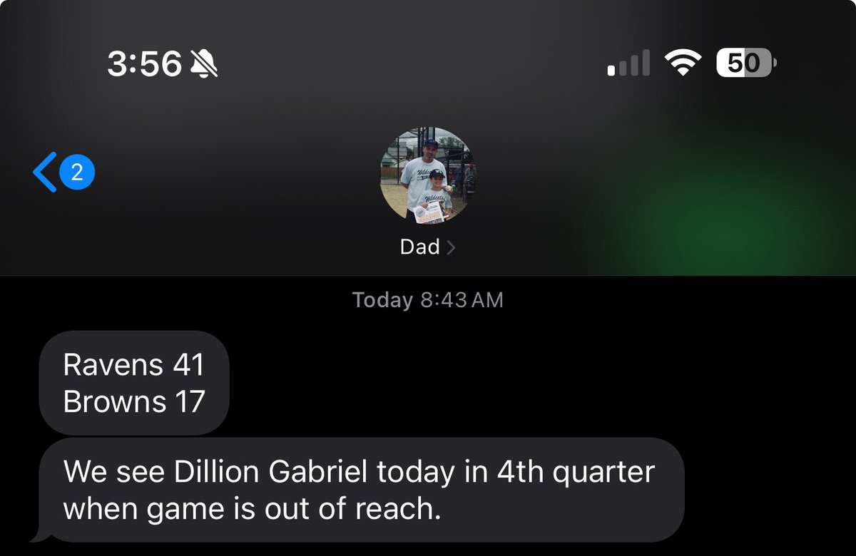 Text from my dad this morning. He needs to buy a lottery ticket lmaooo #Browns