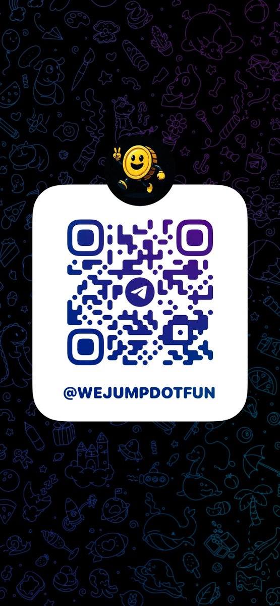 Wejumpdotfun's tweet photo. π The jump has just begun!
Join our official WeJump Telegram to connect with the community, get updates first, and enjoy the fun together π
π https://t.co/k0YRvZqTpF
(or scan the QR π)
#WeJump #CryptoCommunity #MemeCoin https://t.co/XuqcYhIjcm