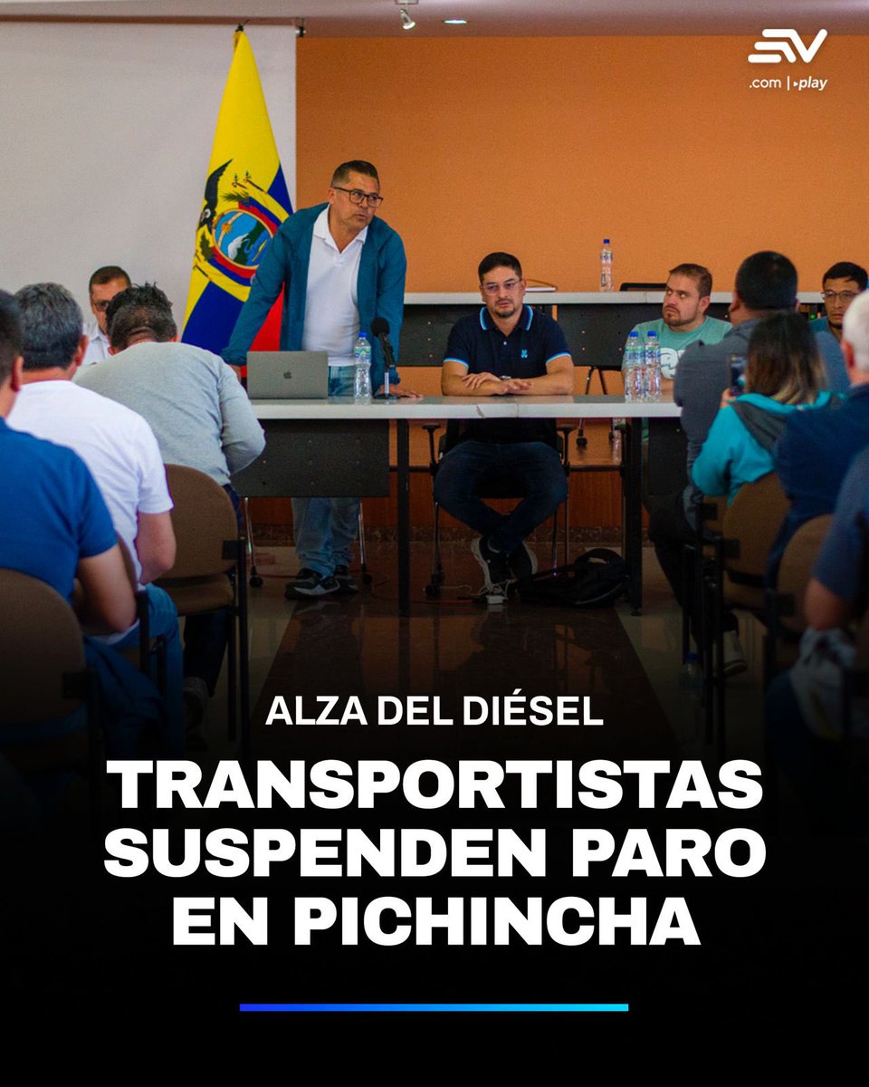 EcuavisaInforma's tweet photo. 🔴#ÚltimaHora | La Federación de Transporte Terrestre de Pichincha decidió suspender la paralización del servicio anunciada en protesta por la eliminación del subsidio al diésel. Toda la información▶️ https://t.co/nSUjISVfxf https://t.co/NtyQpXl9ud