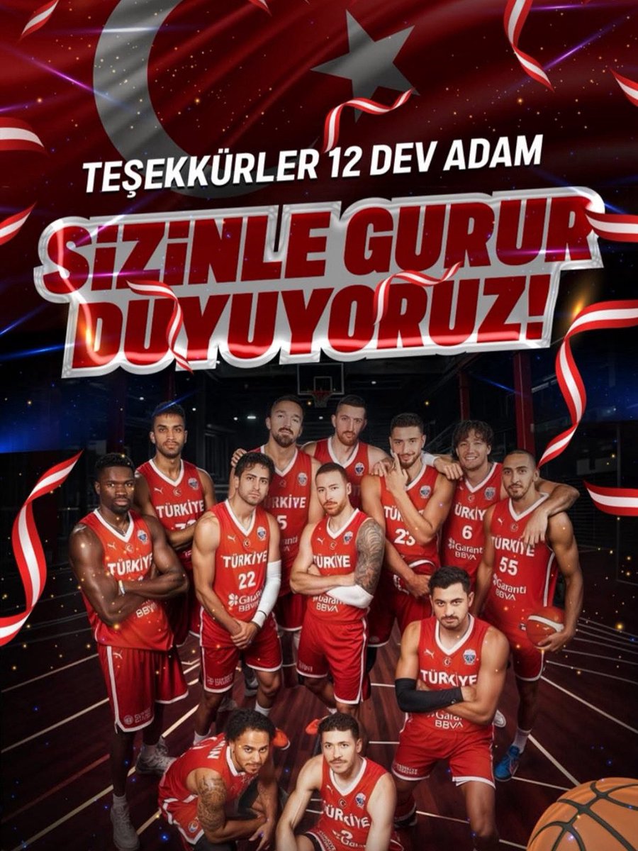 Teşekkürler ve Tebrikler #12DevAdam🇹🇷

🏀Avrupa Basketbol Şampiyonası'nda önemli bir başarıya imza atarak ikinci olan 🇹🇷A Milli Basbetbol Takımımızı yürekten tebrik ediyorum.
🇹🇷🇹🇷👏👏