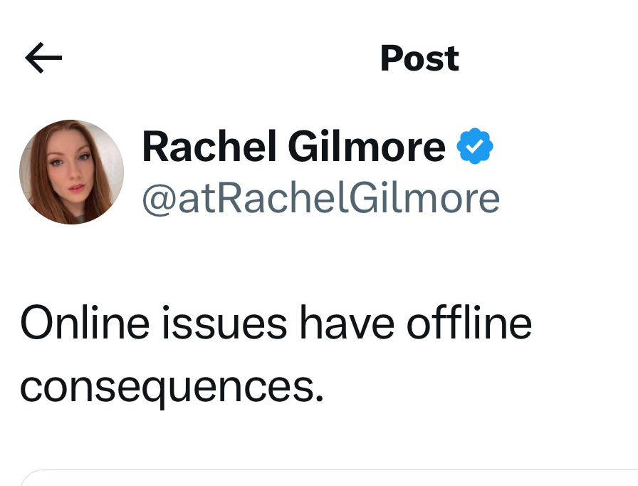 The irony of this tweet though ... 

... now that she is crying because people are criticizing her for her braindead takes.