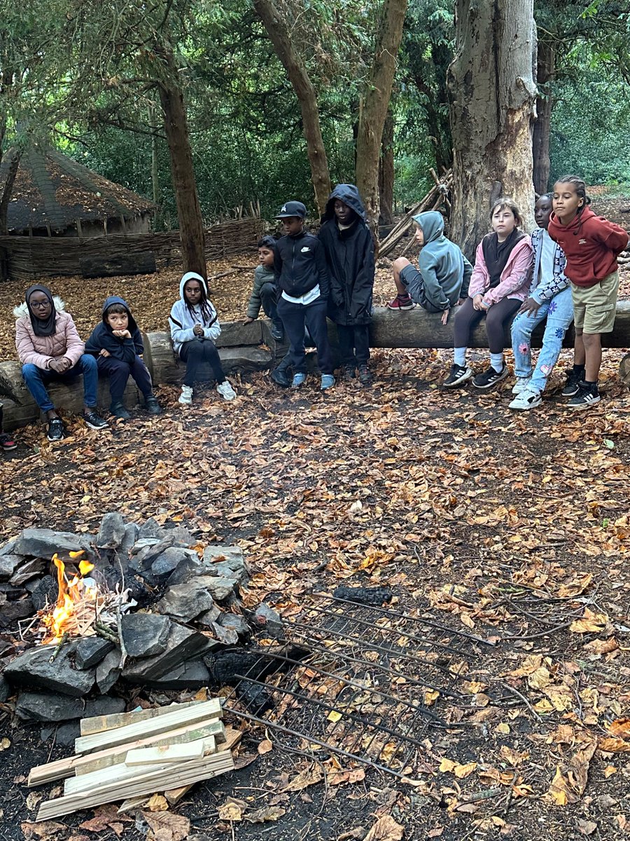 Year 5 warming up with delicious hot chocolate by the fire pit 🔥☕️ <a href="/HazelSchool/">Hazel Community Primary School</a>